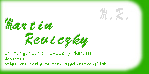 martin reviczky business card